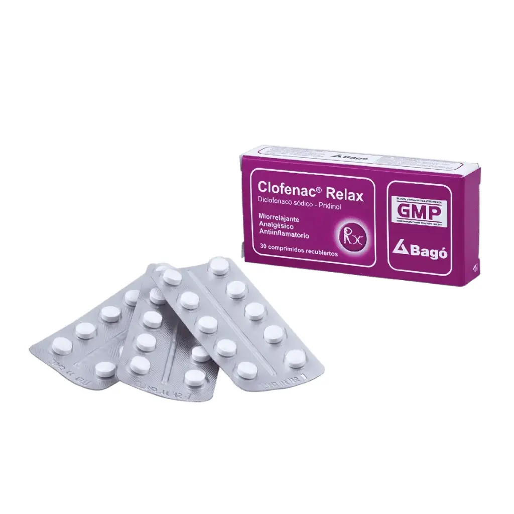 Clofenac Relax Diclofenaco Sodico 50Mg Y Pridinol Mesilato 4Mg X Tableta