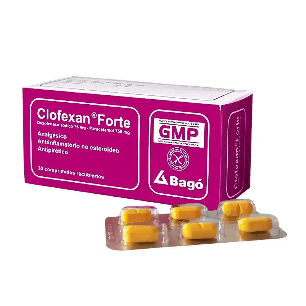 Clofexan Forte Paracetamol 750Mg Y Diclofenaco Sodico 75Mg X Tableta
