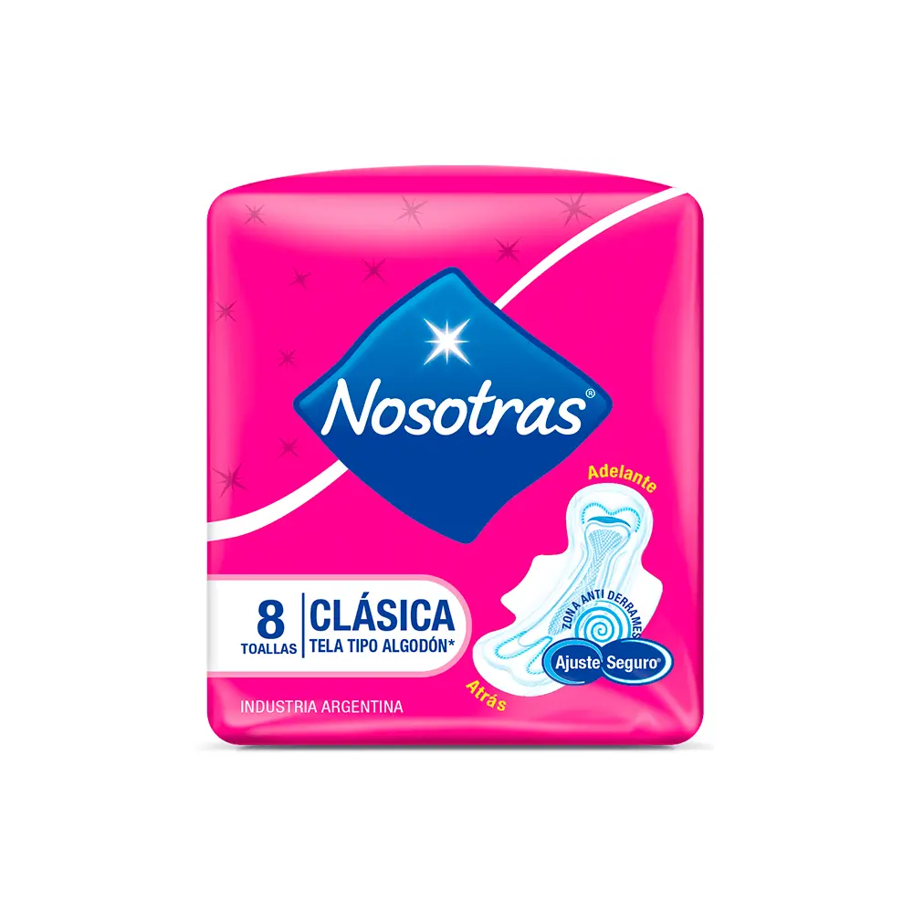 Nosotras clasica  tela algodon X 8 Unidades