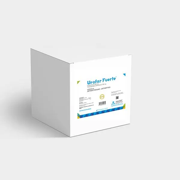 Urofar Fuerte Sulfametizol 500Mg Y Fenazopiridina Clorhidrato 100Mg X Capsula