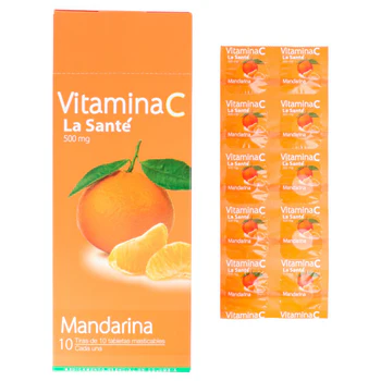 Vitamina C Masticables NARANJA de 500mg la sante x tab