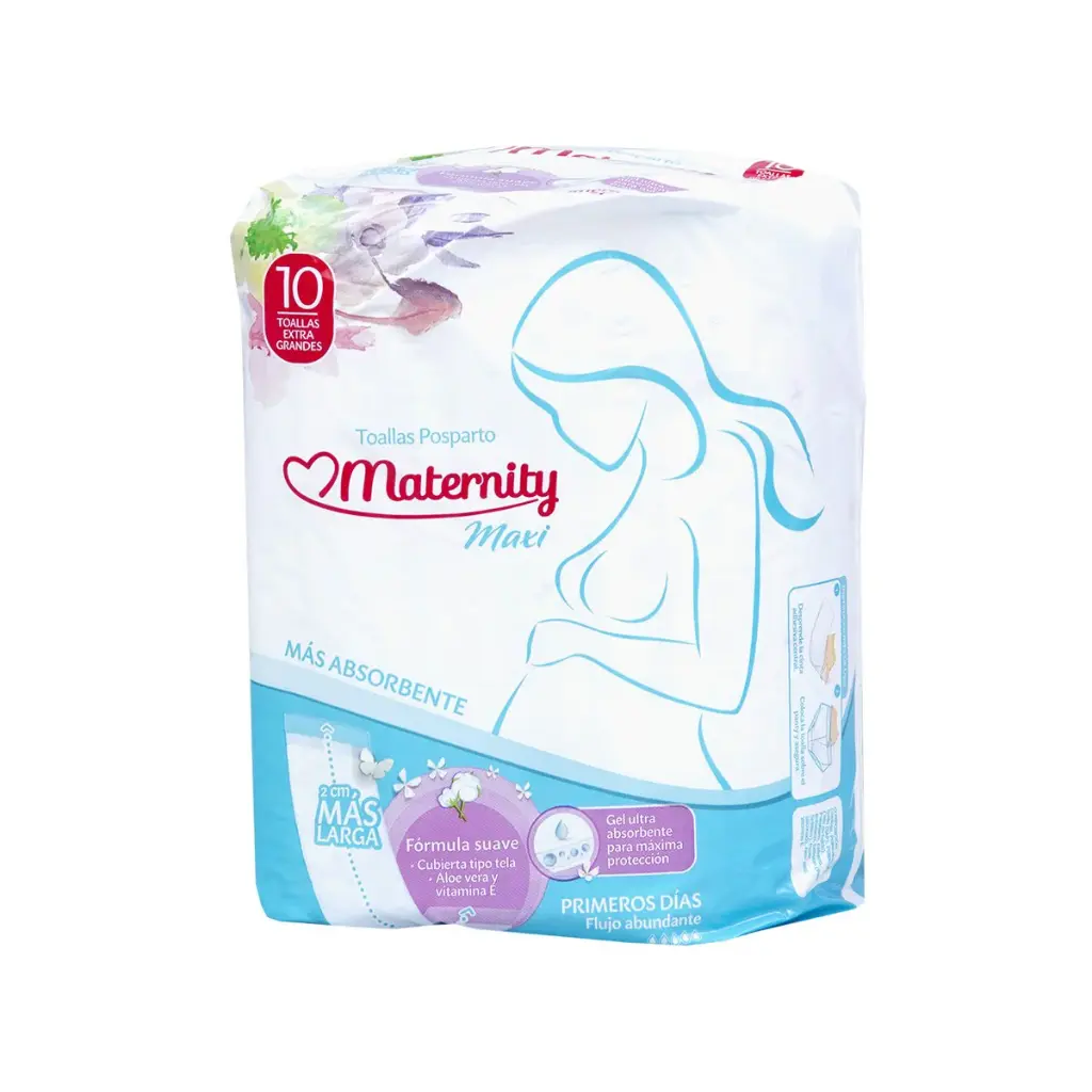  Toallas Posparto Sanitarias Maternity Maxi x Unidad