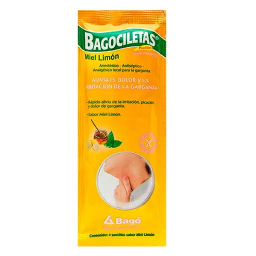Bagociletas Miel Limon Benzocaina 6Mg X 4 Pastillas