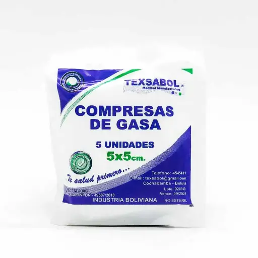 Compresa Gasa 5Cmx5cm X Sobre