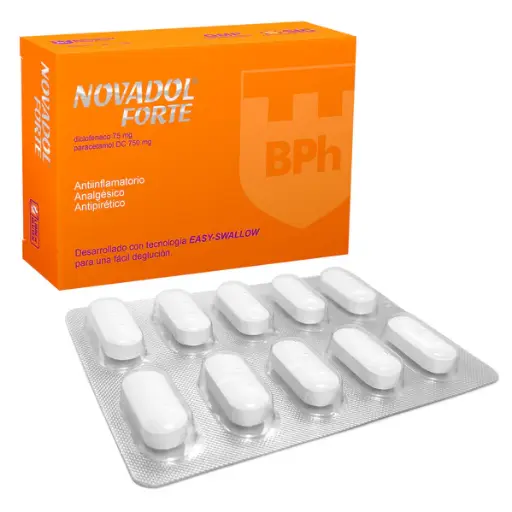 Novadol Forte Diclofenaco Y Paracetamol X Tableta