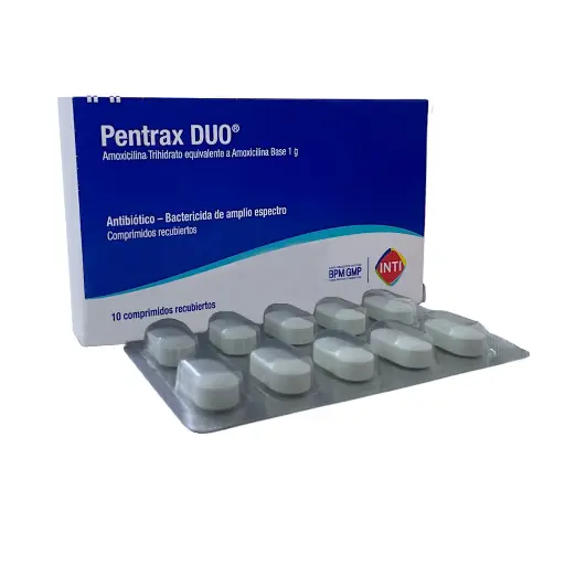 Pentrax Duo 1G Amoxilina X 10 Comprimidos