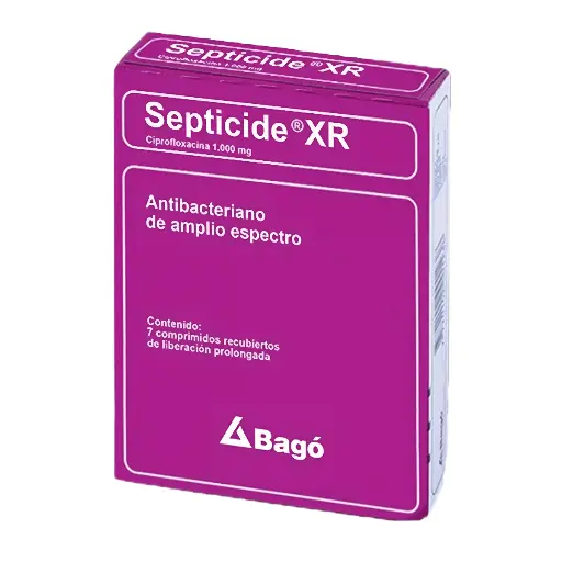 Septicide Xr 1000Mg Ciprofloxacina X Tableta