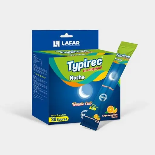 Typirec Noche Antigripal Sabor Naranja X Sobre