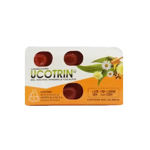 Ucotrin Pastillas Miel Wira Wira Manzanilla Eucalipto X 8 Pastillas