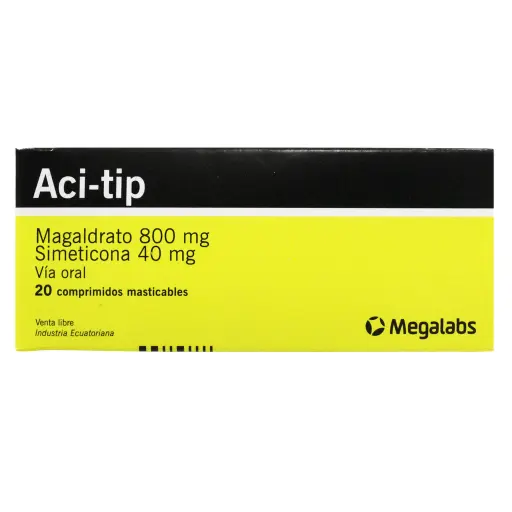 Aci Tip Magaldrato Simeticona X Tab 